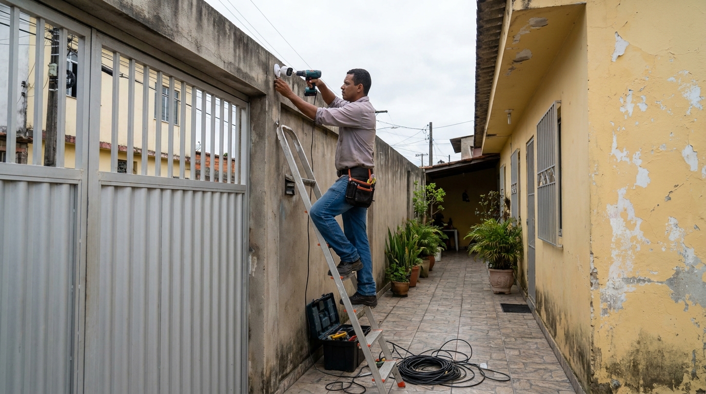Passagem de cabeamento em São Carlos‑SP